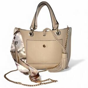 Henri Bendel Tan Sand Vintage Shoulder Bag Upcycled